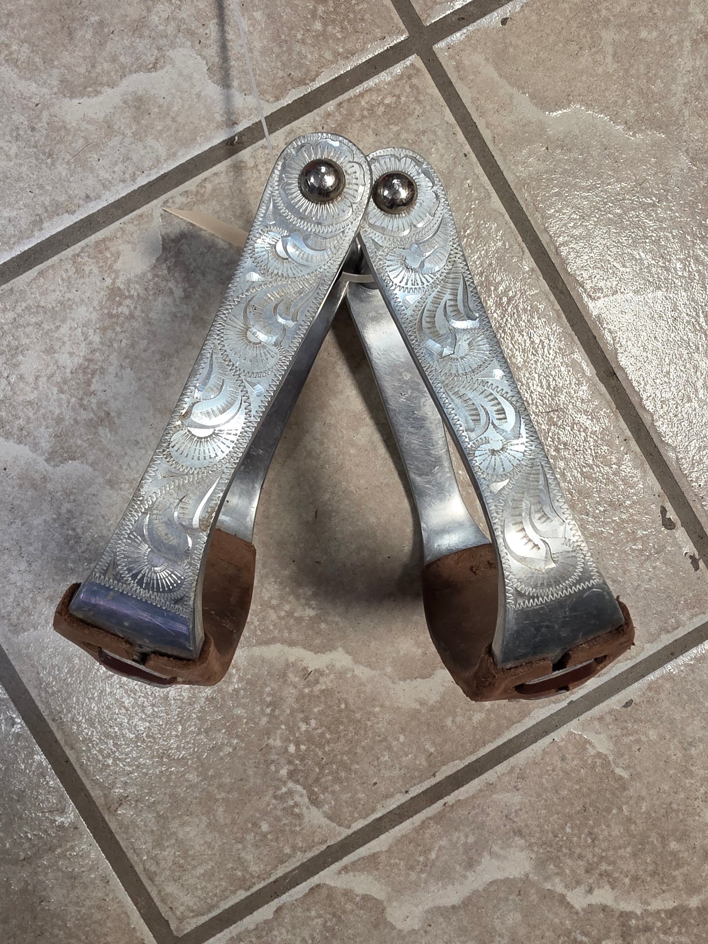 Engraved Metal Stirrups