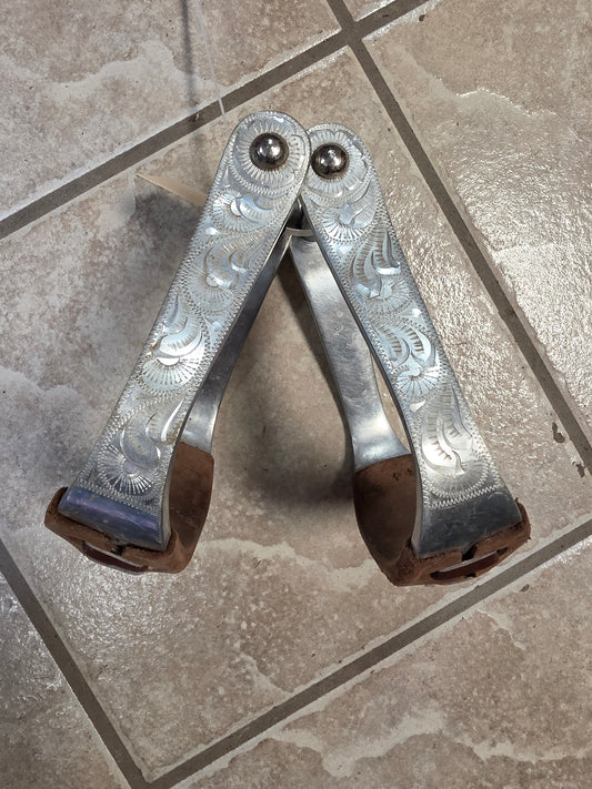 Engraved Metal Stirrups