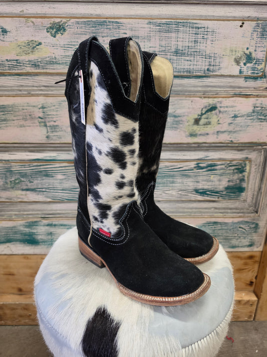 Black Roughout-Hide Boots