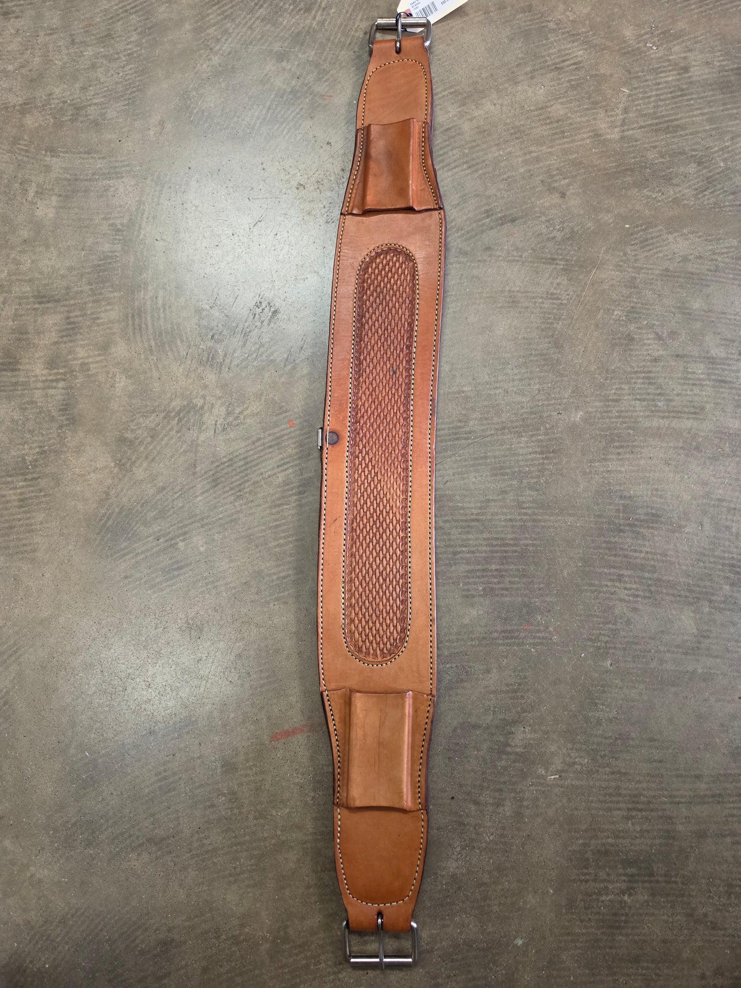 Basket Stamped Back Cinch            NO Billets