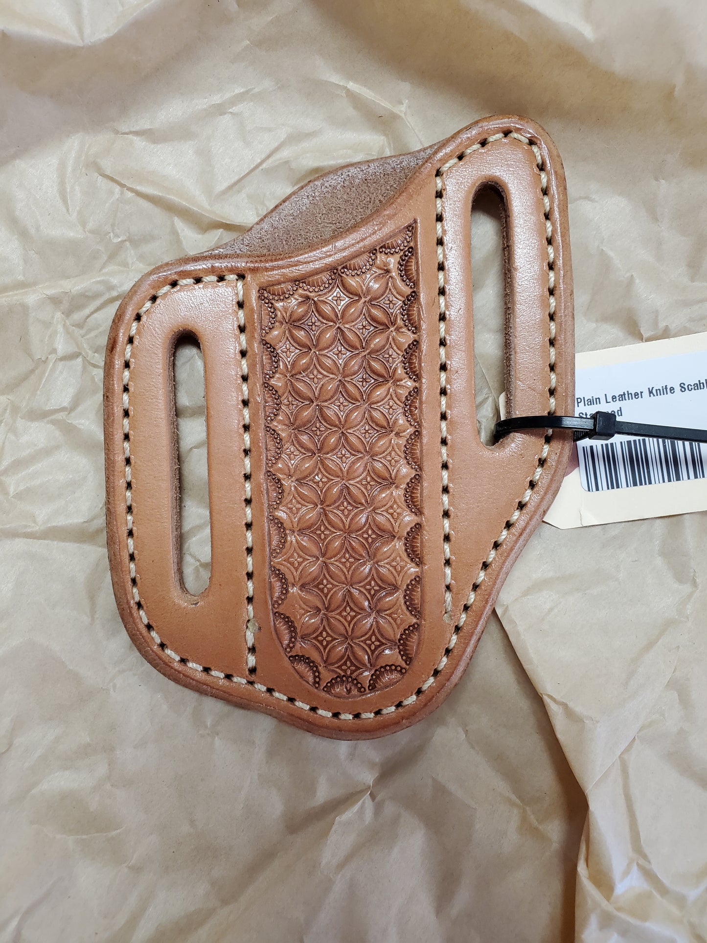 Plain Leather Knife Scabbard            Stamped
