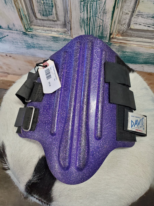 Purple Sparkle Open Front Boots