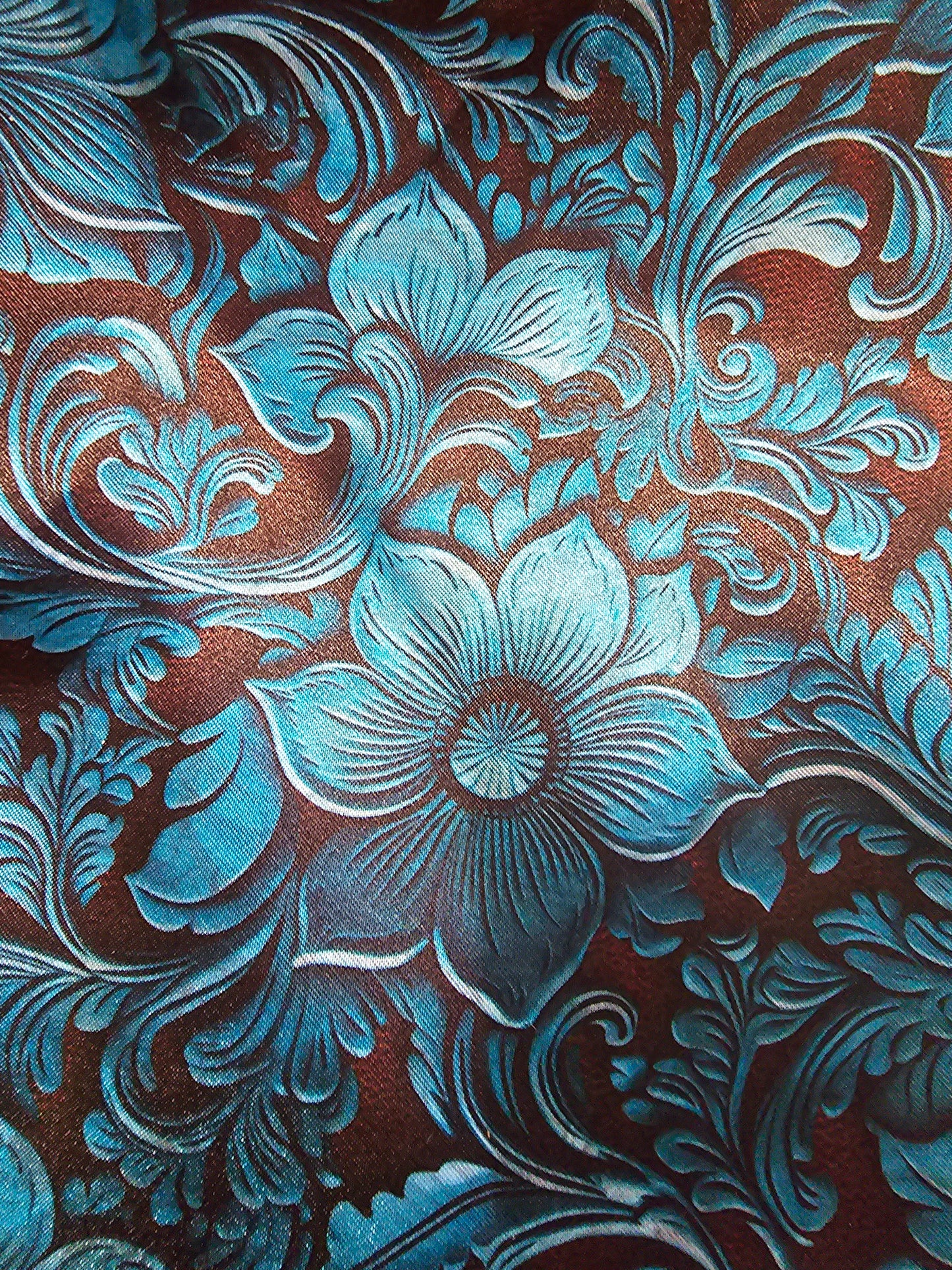 Turq.& Bown Carved Look Wildrag