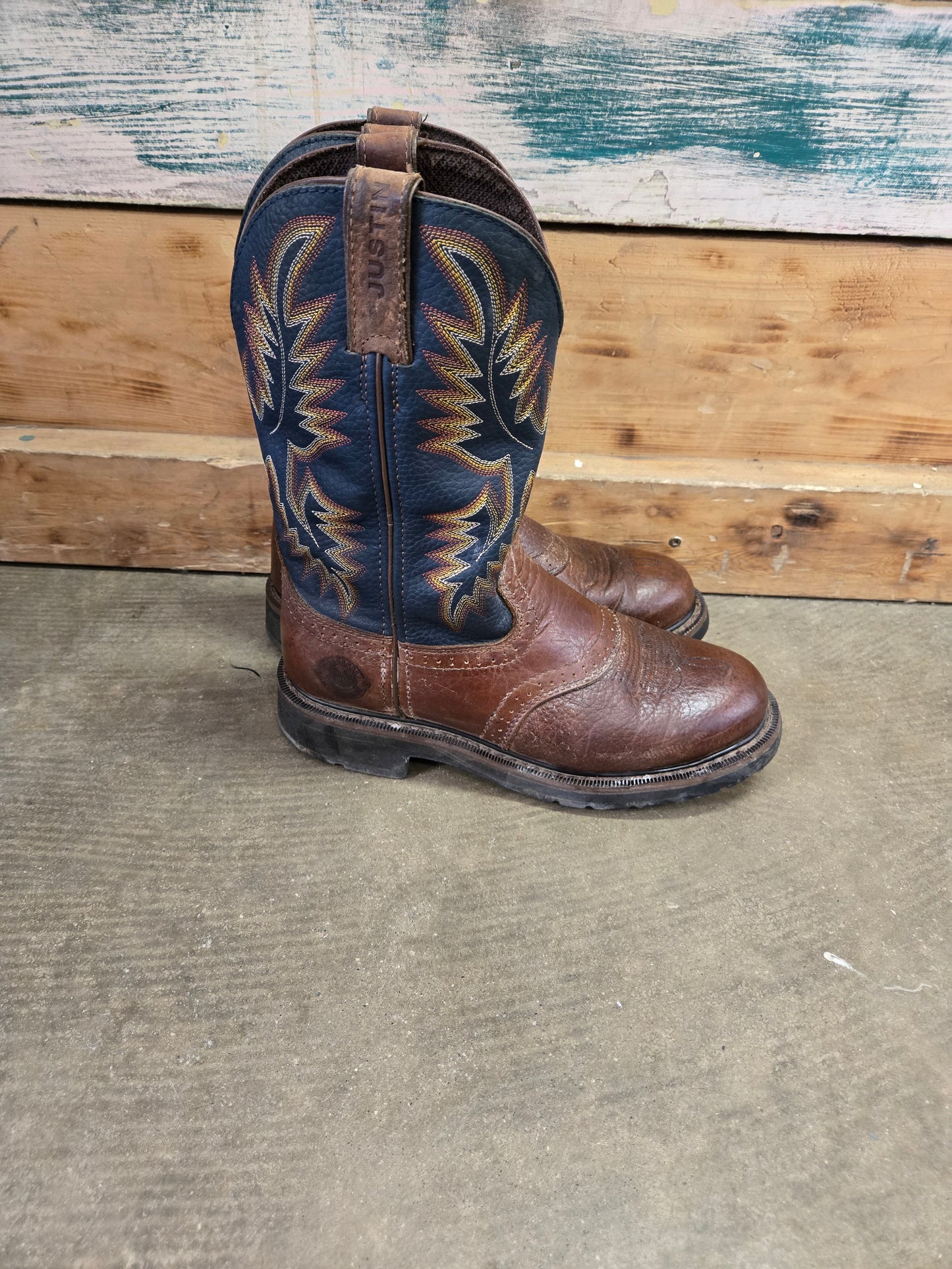 Navy Top Fat Baby Boots