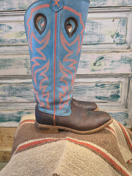 Turquoise Electric Cowboy                     Stove Top Boot