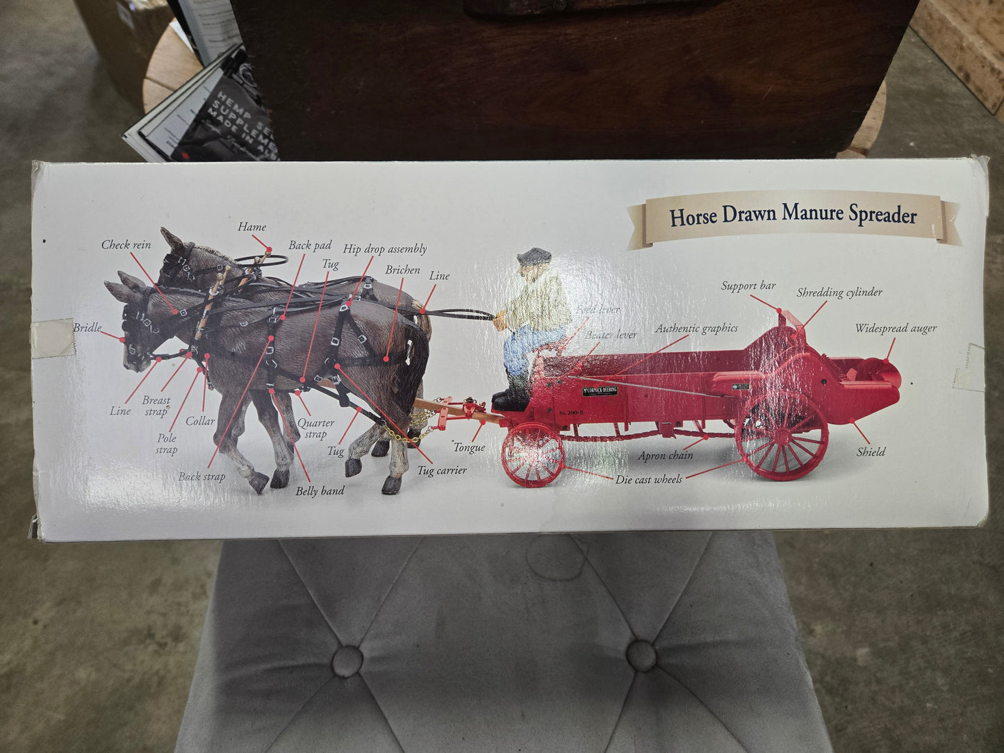 Collectable McCormick-Deering     Spreader W/Team