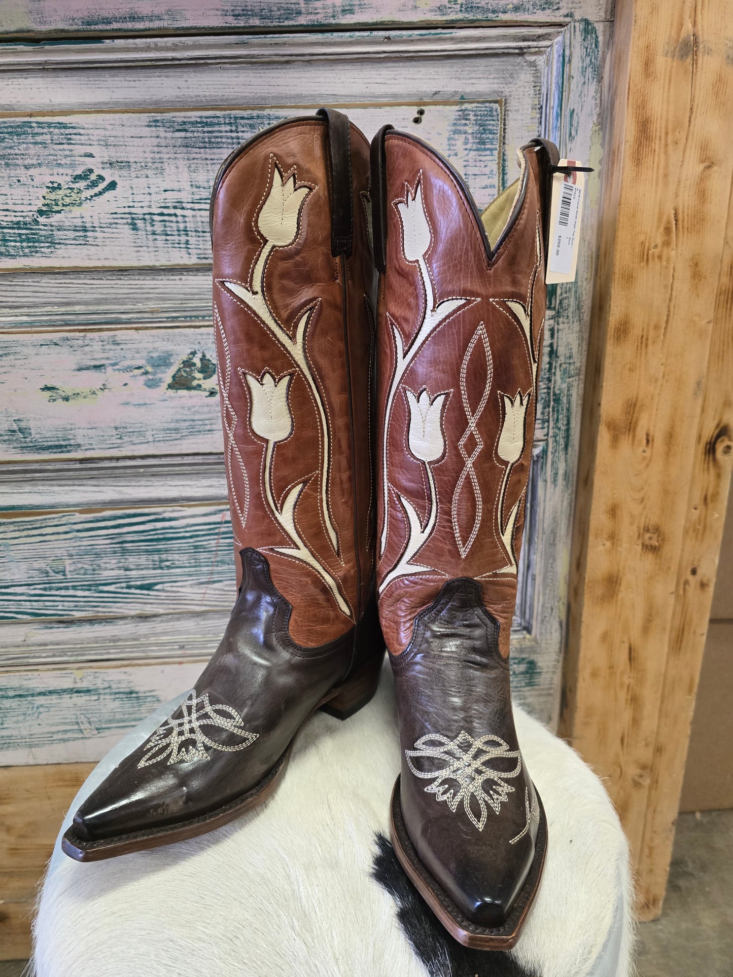 NEW Floral Shaft High Top Boots