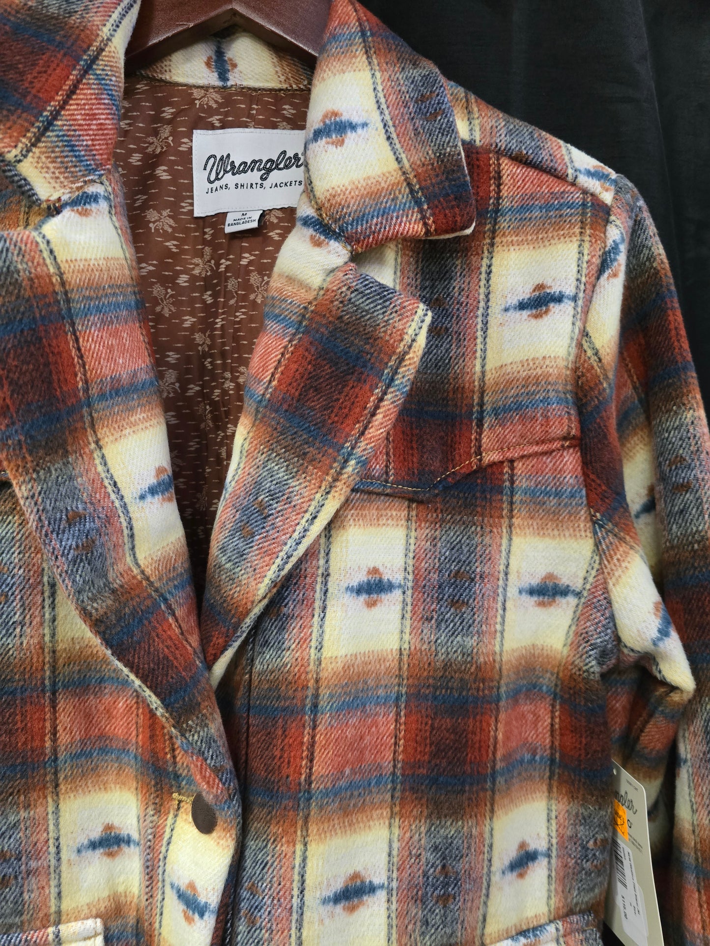 NEW Western Plaid Blazer Jkt
