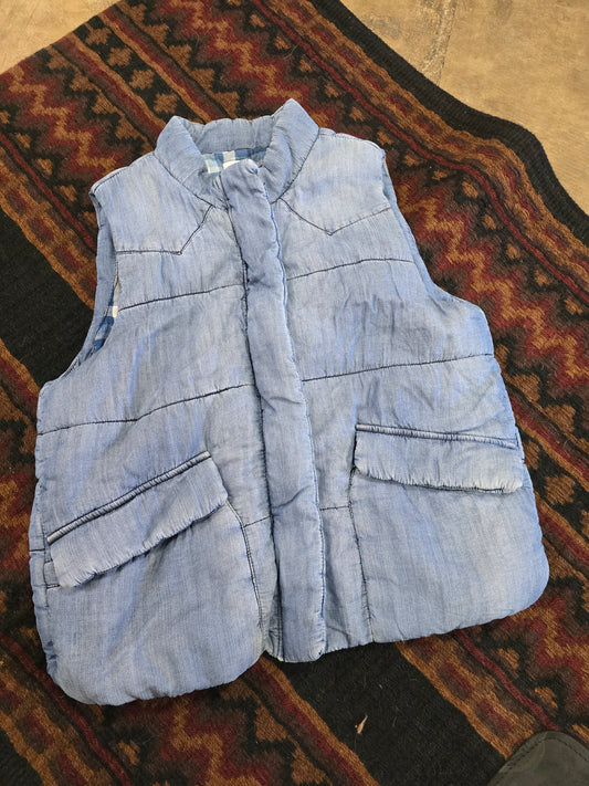 Quilted Denim Vest