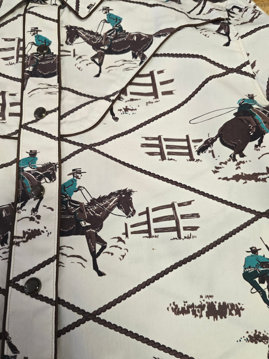 NEW Rodeo Print Ladies W/Shirt