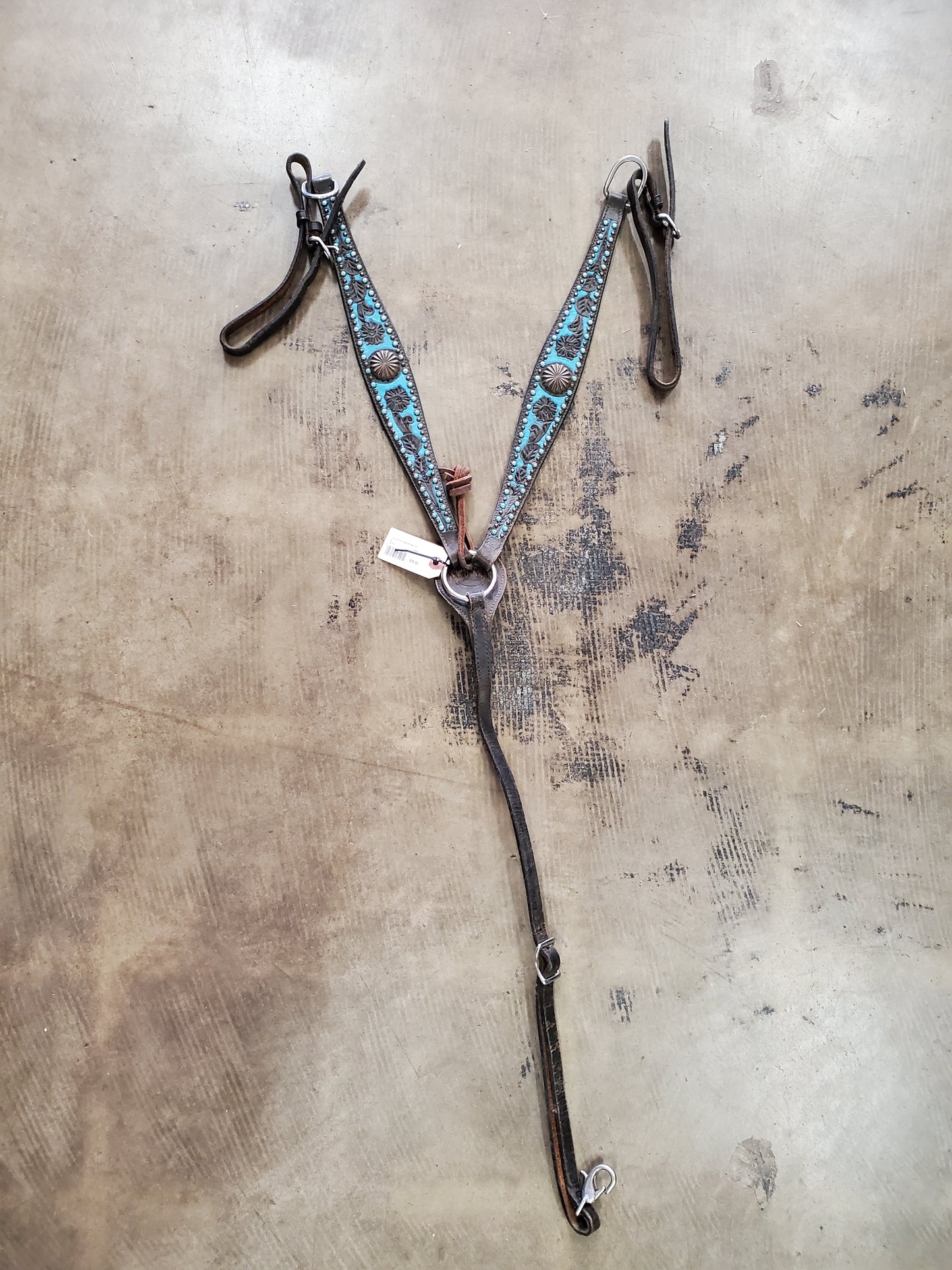 Turq. & Dot Detail Breast Collar